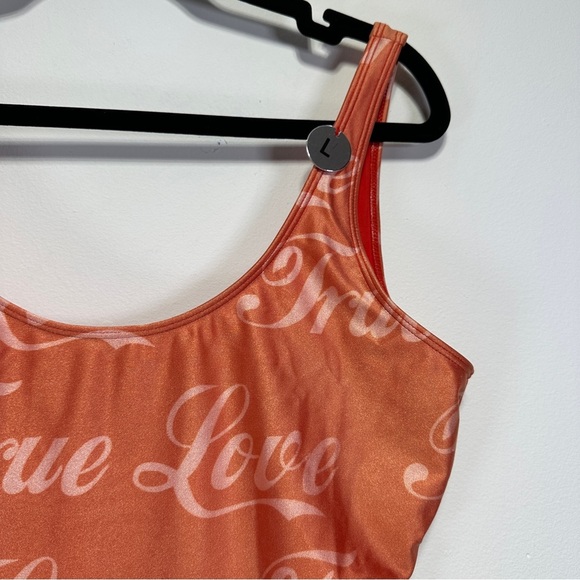 Forever 21 | True Love Script Print One-Piece Swimsuit - Picture 2 of 5